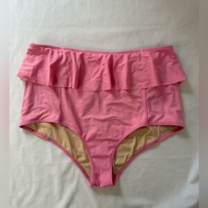 Kortni Jeane Peplum Swim Bottoms Pink